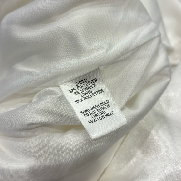 Lulus Forever Awaits White Satin Flutter Sleeve Jumpsuit Bridal Size S - Picture 6 of 7